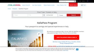ItaliaPass Card | ItaliaRail.com