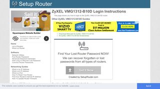 Login to ZyXEL VMG1312-B10D Router - SetupRouter