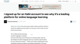 I signed up for an Italki account to see why it's a leading platform for ...