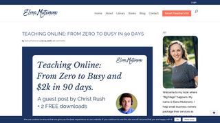 Teaching online: from zero to busy in 90 days - Elena Mutonono