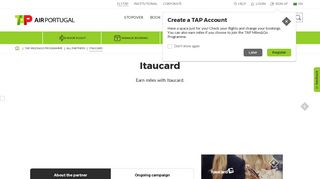 Itaucard - Earn miles | TAP Air Portugal