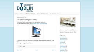 ITB Library: Trouble accessing your email?