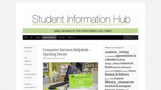 Computer services : Student Information Hub - ITB Student Hub