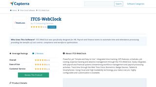 ITCS-WebClock Reviews and Pricing - 2019 - Capterra
