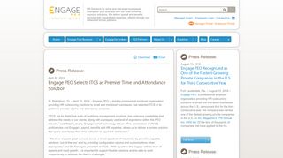 Engage PEO Selects ITCS as Premier Time and Attendance Solution ...