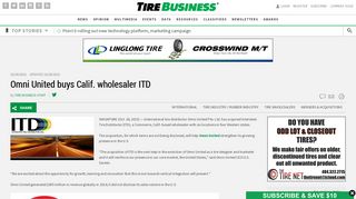 Omni United buys Calif. wholesaler ITD - Tire Business - The Tire ...