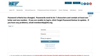 Sign In - Connect to ITE - Institute of Transportation Engineers