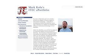 Mark Kolu's ITEC ePortfolio - Google Sites