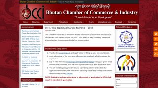 ITEC/TCS Training Courses for 2018 - 2019 - Bhutan Chamber of ...