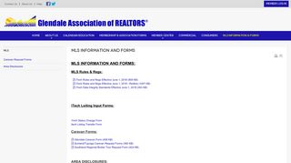 MLS Information & Forms - Glendale Association of REALTORS®