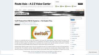 VoIP Product from REVE Systems – iTel Switch Plus | Route Asia - A 2 ...