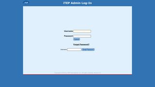 Forgot Password? - iTEP