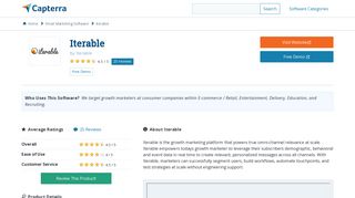 Iterable Reviews and Pricing - 2019 - Capterra
