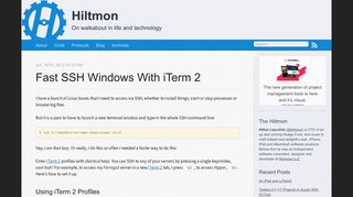 Fast SSH Windows With iTerm 2 - Hiltmon