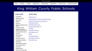 Quick Links - King William County Public Schools