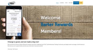 ITEX - Welcome Barter Rewards Members!