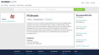 Work at ITG Brands | CareerBuilder