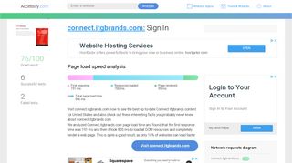 Access connect.itgbrands.com. Sign In