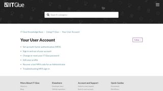 Your User Account – IT Glue Knowledge Base