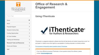 iThenticate | Office of Research & Engagement