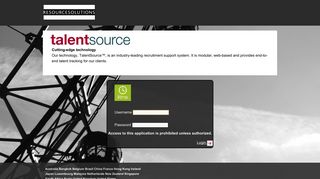 Talentsource Login - talentsource - Resource Solutions