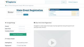 Itinio Event Registration Reviews and Pricing - 2019 - Capterra