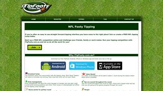 Footy tipping - NFL tipping competitions