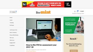 How to file ITR for assessment year 2017-18 - Livemint
