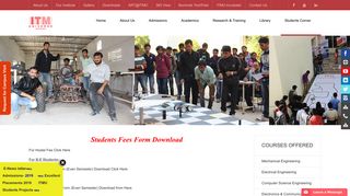 Students Corner | ITM Universe , VADODARA | Best Engineering ...
