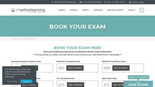 Book Your Exam - ITonlinelearning