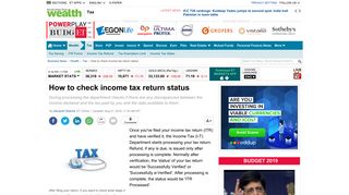 ITR filing status: How to check income tax return status | Check ITR ...
