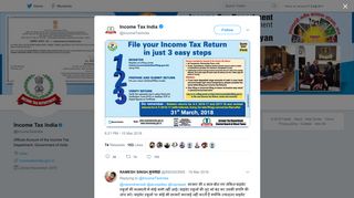 Income Tax India on Twitter: 
