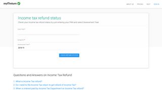 Income Tax Refund Status - myITreturn - myITreturn.com