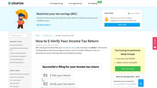 How to e verify ITR - Income Tax Return via Netbanking - ClearTax