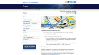 iTravel: Home - University of California, Riverside