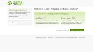 It's time to register iTreasury for Regions OnePass