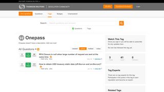 onepass - Forum | TR Developer Community