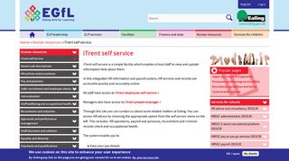 iTrent self service | Ealing Grid for Learning