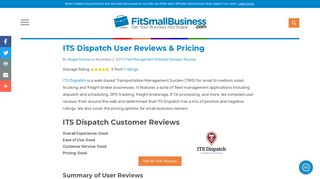 ITS Dispatch User Reviews & Pricing - Fit Small Business