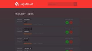 itsbx.com logins - BugMeNot