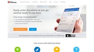 TurboTax® ItsDeductible - Track Charitable Donations for Tax ... - Intuit