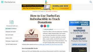 How to Use TurboTax ItsDeductible to Track Donations - The Balance