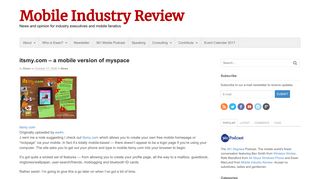 itsmy.com - a mobile version of myspace - Mobile Industry Review