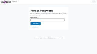 itsmycareer | Forgot password - Job Alerts