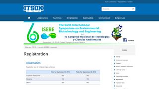 ITSON - Instituto Tecnológico de Sonora > 6ISEBE > Registration