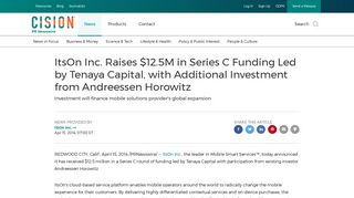 ItsOn Inc. Raises $12.5M in Series C Funding Led by Tenaya Capital ...