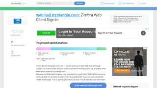 Access webmail.itstriangle.com. Zimbra Web Client Sign In