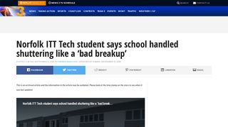 Norfolk ITT Tech student says school handled shuttering like a 'bad ...