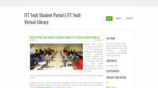 ITT Tech Student Portal | ITT Tech Virtual Library - Blog