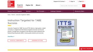 Instruction Targeted for TABE Success - McGraw-Hill Education